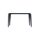 Linspire Warp Glass Top Dining Table, Black & White Marble, 140x80x75cm