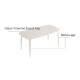 Linspire Warp Glass Top Dining Table, Creamy White, 160x85x75cm