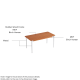 Linspire Zen Dining Table, Brown, 140x80x75cm