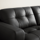 Linspire Vertex 4-Seater Leather Sofa, Black, 301x102x85cm