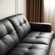 Linspire Vertex 4-Seater Leather Sofa, Black, 301x102x85cm