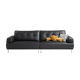 Linspire Vertex Leather 3.5-Seater Sofa, Black