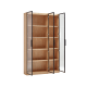 Linspire Prism 3 Plastic Door Bookcase, Natural & Black