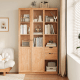 Linspire Prism 2 Plastic/Panel Door Bookcase with 2 Drawers, Natural