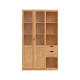Linspire Prism 2 Plastic/Panel Door Bookcase with 2 Drawers, Natural