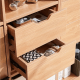 Linspire Prism 2 Plastic/Panel Door Bookcase with 2 Drawers, Natural