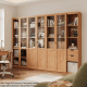 Linspire Prism 2 Plastic/Panel Door Bookcase with 2 Drawers, Natural