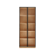 Linspire Prism 2 Plastic Door Bookcase, Natural & Black