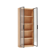Linspire Prism 2 Plastic Door Bookcase, Natural & Black