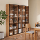 Linspire Prism 2 Plastic Door Bookcase, Natural & Black
