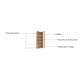 Linspire Prism 2 Plastic Door Bookcase, Natural & Black