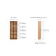 Linspire Prism 2 Plastic Door Bookcase, Natural & Black