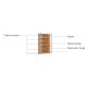 Linspire Prism 3 Plastic Door Bookcase, Natural