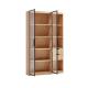 Linspire Prism 2 Plastic Door Bookcase with 2 Drawers, Natural & Black