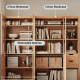 Linspire Prism 2 Plastic Door Bookcase with 2 Drawers, Natural & Black