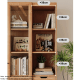 Linspire Prism 2 Plastic Door Bookcase with 2 Drawers, Natural & Black