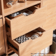 Linspire Prism 2 Plastic Door Bookcase with 2 Drawers, Natural & Black