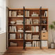 Linspire Prism 2 Plastic Door Bookcase with 2 Drawers, Natural & Black