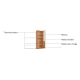 Linspire Prism 2 Plastic/Panel Door Bookcase, Natural
