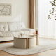 Linspire Glimmer Sintered Stone Table Top Coffee Table with 3 Stools