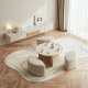 Linspire Glimmer Sintered Stone Table Top Coffee Table with 3 Stools