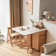Linspire Yumi Solid Wood Foldable Dining Chair, Natural, Set of 2