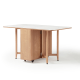 Linspire Yumi Sintered Stone Table Top Foldable Dining Table & 4 Dining Chairs Set, Natural, Faux White Marble & Creamy White