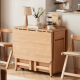 Linspire Yumi Foldable Dining Table with Castors, Natural