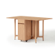 Linspire Yumi Foldable Dining Table with Castors, Natural