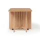 Linspire Yumi Foldable Dining Table with Castors, Natural