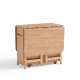 Linspire Yumi Foldable Dining Table with Castors, Natural