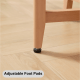 Linspire Yumi Foldable Dining Table with Castors, Natural
