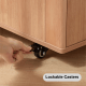 Linspire Yumi Foldable Dining Table with Castors, Natural