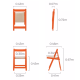 Linspire Yumi Foldable Dining Table & 4 Dining Chairs Set, Natural