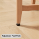 Linspire Yumi Sintered Stone Table Top Foldable Dining Table with Castors, Natural & Faux White Marble