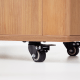 Linspire Yumi Sintered Stone Table Top Foldable Dining Table with Castors, Natural & Faux White Marble
