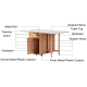 Linspire Yumi Sintered Stone Table Top Foldable Dining Table with Castors, Natural & Faux White Marble