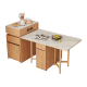 Linspire Yumi Sintered Stone Table Top Foldable Dining Table & Kitchen islands Set, Natural & Faux White Marble
