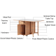 Linspire Yumi Sintered Stone Table Top Foldable Dining Table & Kitchen islands Set, Natural & Faux White Marble