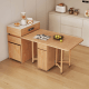 Linspire Yumi Foldable Dining Table & Kitchen islands Set, Natural