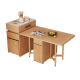 Linspire Yumi Foldable Dining Table & Kitchen islands Set, Natural