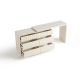 Linspire Whisper Adjustable Dressing Table with Chest of 6 Drawers