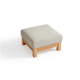 Linspire Mellow Solid Wood Ottoman, Natural & White