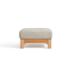 Linspire Mellow Solid Wood Ottoman, Natural & White