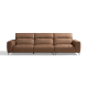 Linspire Crest Leather 4-Seater Sofa, Brown