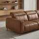 Linspire Crest Leather 4-Seater Sofa, Brown