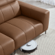 Linspire Crest Leather 4-Seater Sofa, Brown