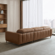 Linspire Crest Leather 4-Seater Sofa, Brown