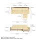 Linspire Crest Leather 4-Seater Sofa, Brown