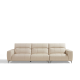 Linspire Crest Leather 4-Seater Sofa, Off-White